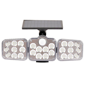 Solar Outdoor Lights 138 LED 3-Head Adjustable 360°Rotating Wide-Angle