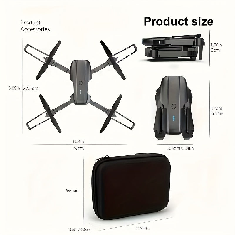 New E99 K3 Professional RC Drone, Dual Camera Double Folding RC Height Hold Remote Control Toy, Holiday Gift Indoor And Outdoor Cheap Drone Aircraft
