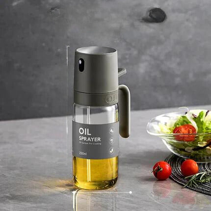 Oil Spray Bottle 250ml High Borosilicate Glass Cooking Oil Dispensers Olive Oil Sprayer Mister for Air Fryer Salad Baking - Stereotech