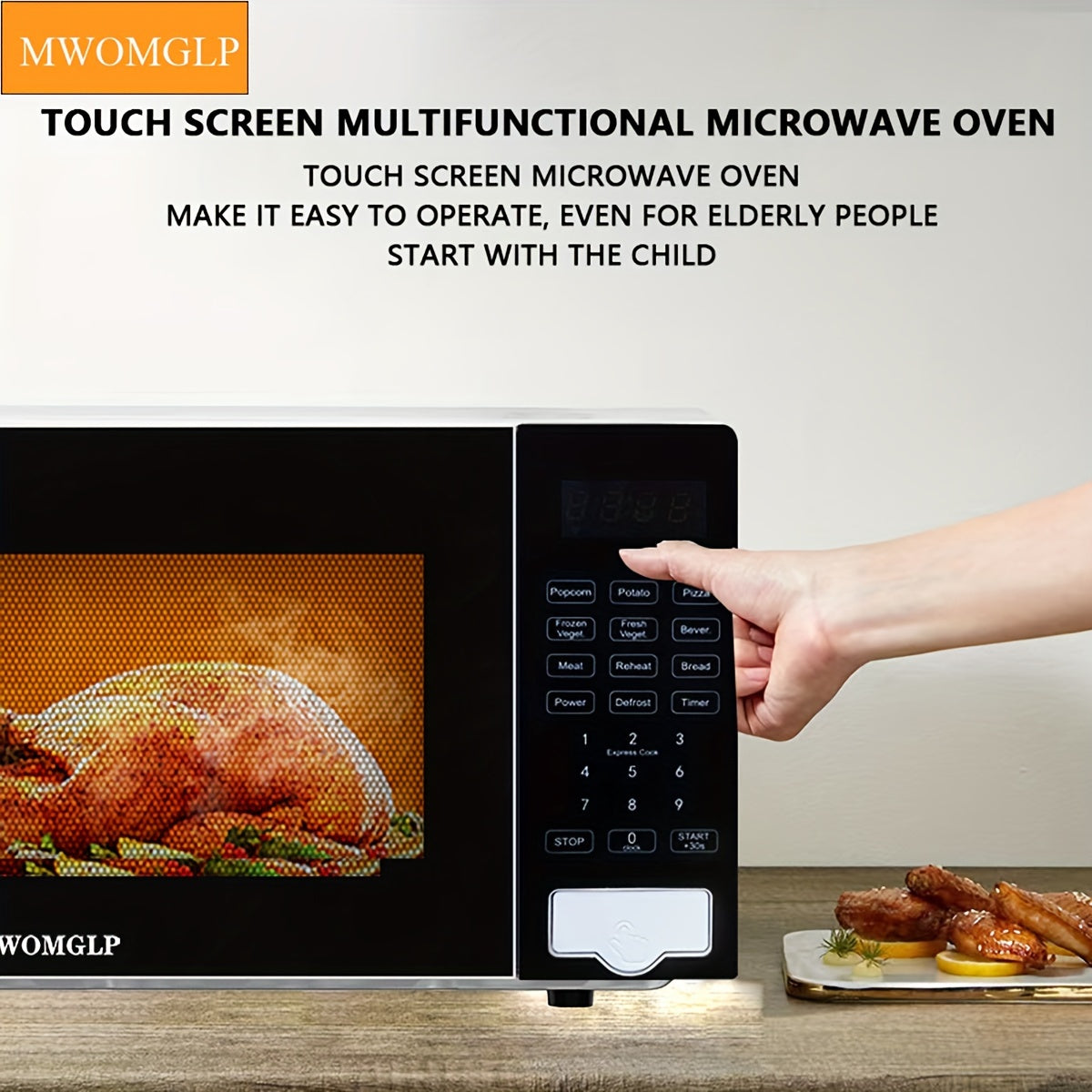 MWOMGLP Microwave Oven Intelligent 20-Liter Button Rotary Multifunctional Household Microwave Oven