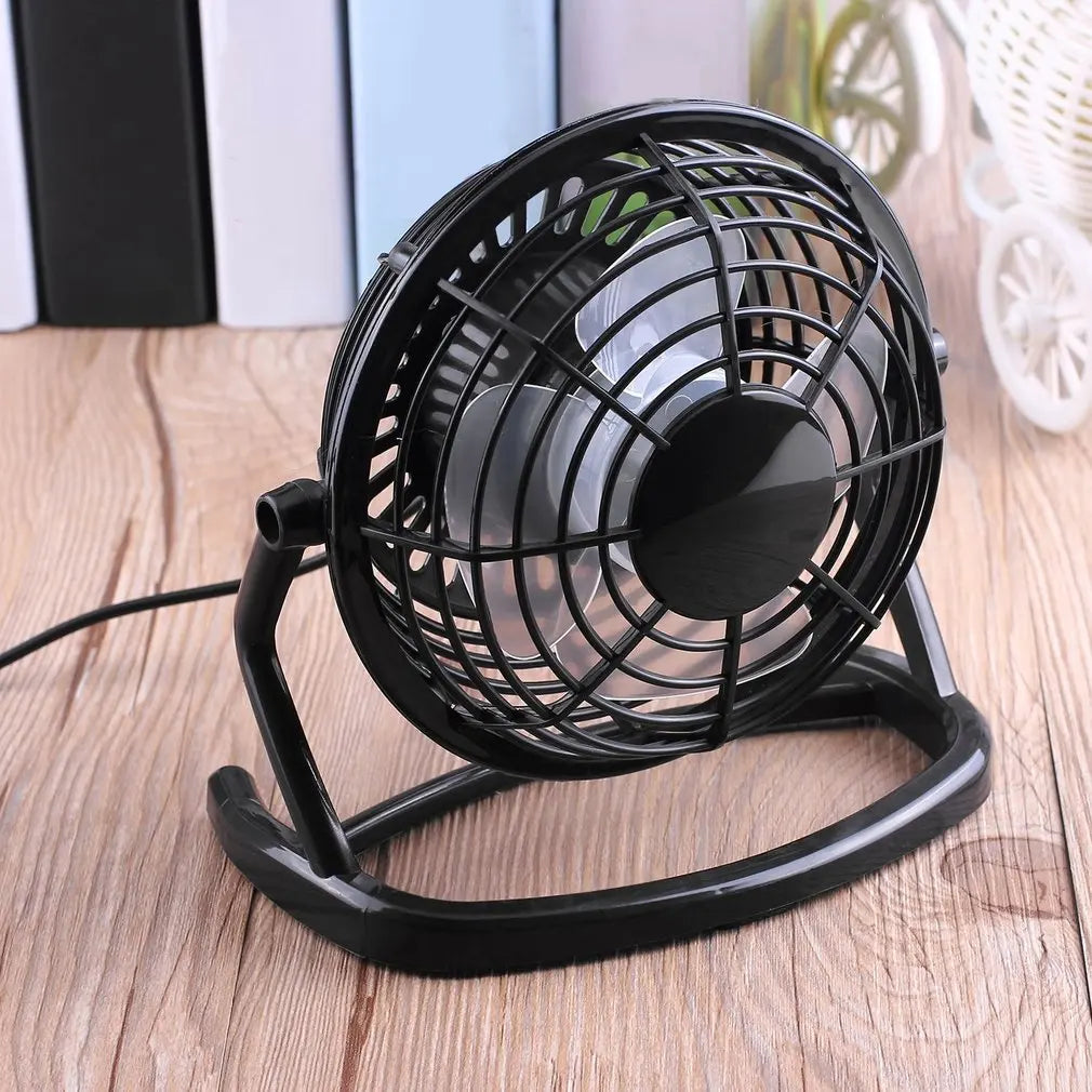 Mini USB Desktop Table Fan 360° Rotation Personal Fan Strong Wind Silent Portable Summer Cooling Fan for Office Bedroom Supplies
