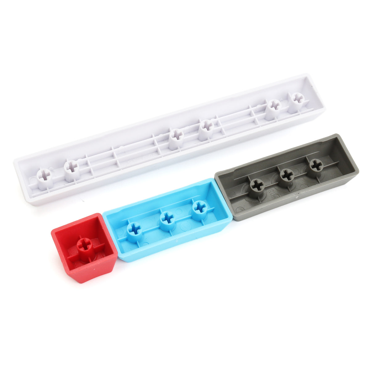 61 Keys White&amp;Grey Keycap Set OEM Profile PBT Thick ANSI Layout Keycaps for 60% Mechanical Keyboard - Stereotech