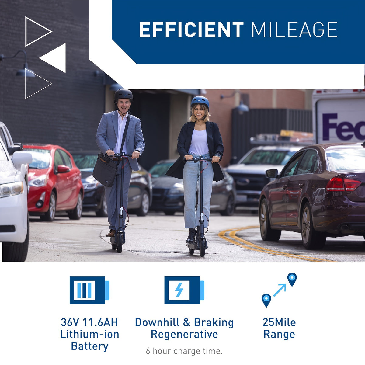 Electric Scooter, 500W Powerful Motor, 10&quot; Solid Tires, 25Miles/40KM Range &amp; 19Mph/30 KPH Folding Commuter Electric Scooter For Adults