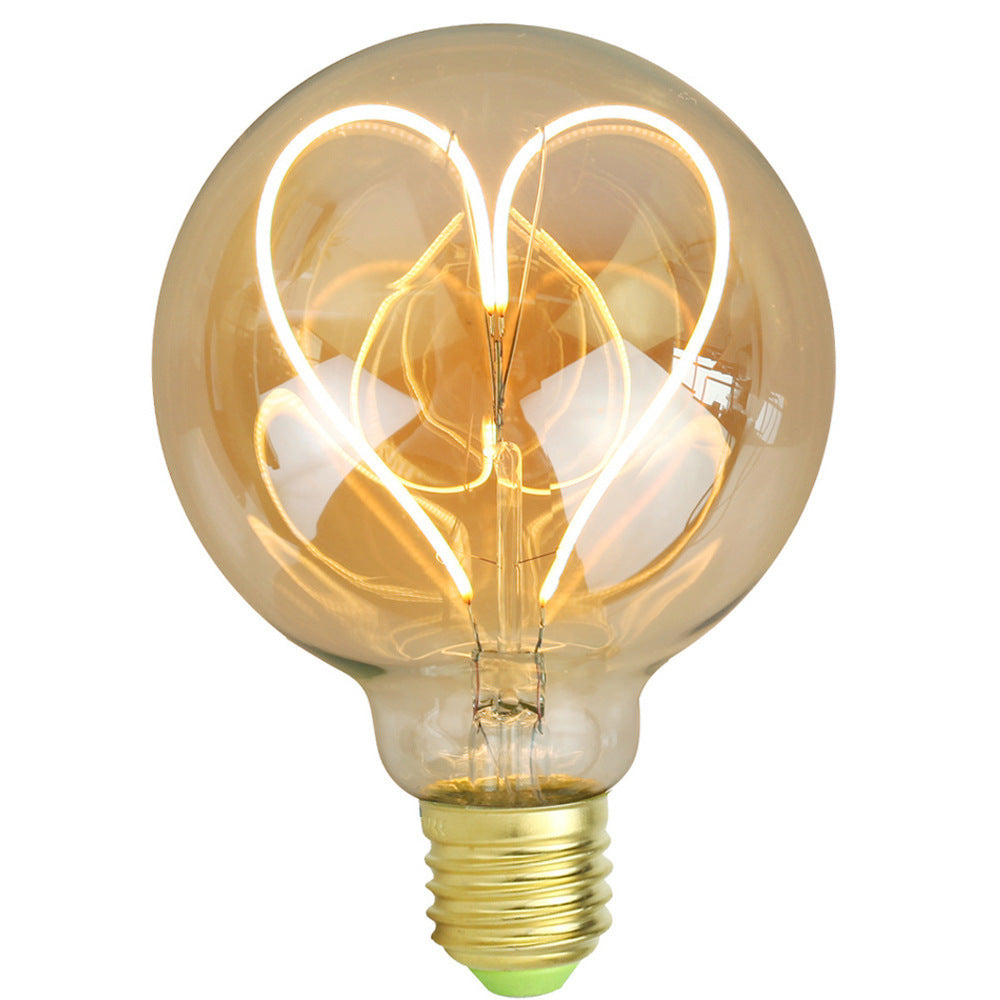 E27 4W Dimmable Heart-Shaped LED Light Bulb - Stereotech