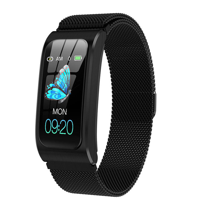 Color: Black, style: B - Compatible With  Cross-Border Hot Style Color Screen AK12 Smart Watch Heart Rate Monitoring Bluetooth Sports Bracelet Factory Direct Sales Dropship