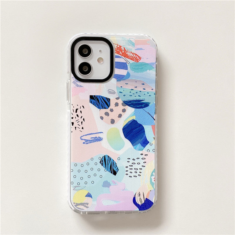 Color: 1style, Model: IPhone X - Compatible with Apple, Heart Pattern Phone Case for iPhone, Camera Shockproof Soft TPU