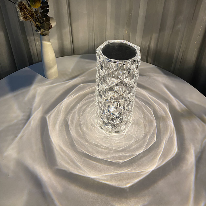 RGB Creative Rose Crystal, Lamp-Touch Control-Adjustable 16-Color