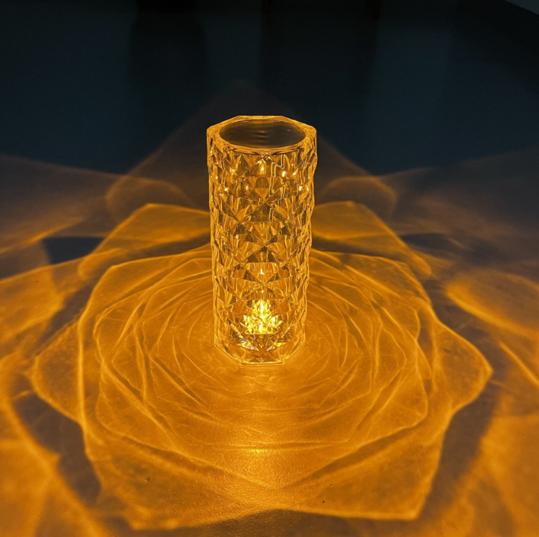 RGB Creative Rose Crystal, Lamp-Touch Control-Adjustable 16-Color