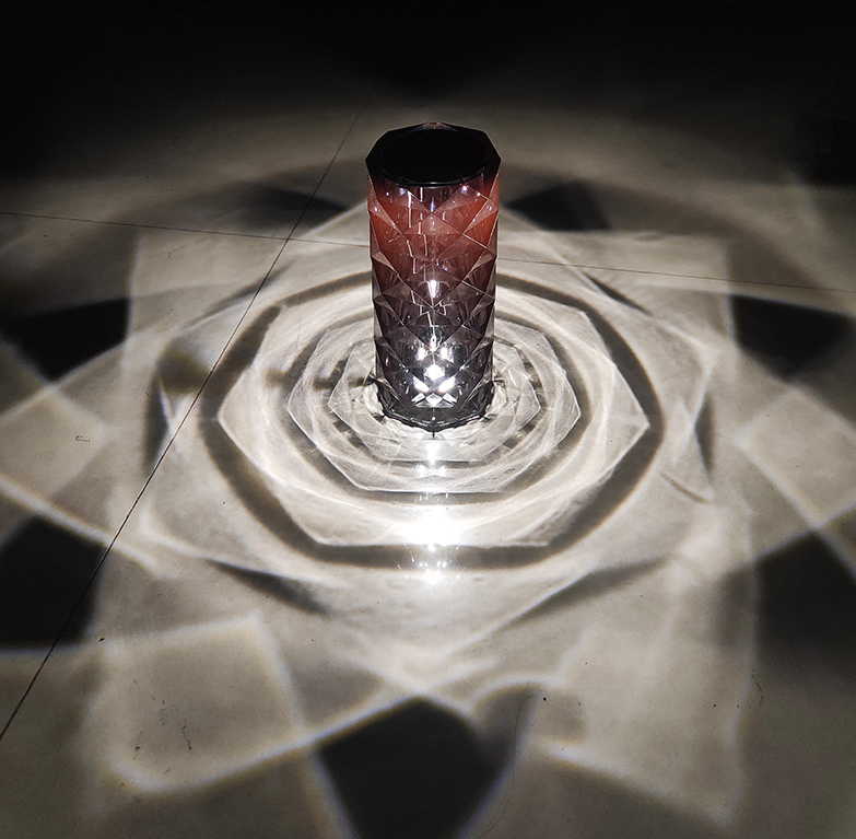 RGB Creative Rose Crystal, Lamp-Touch Control-Adjustable 16-Color