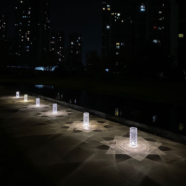 RGB Creative Rose Crystal, Lamp-Touch Control-Adjustable 16-Color