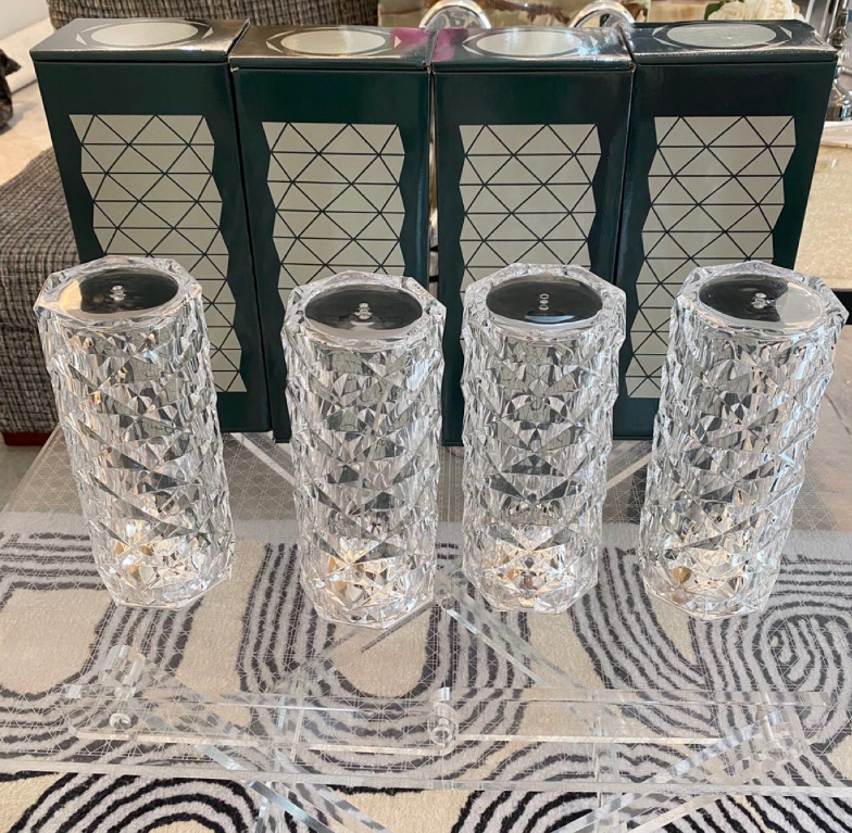 RGB Creative Rose Crystal, Lamp-Touch Control-Adjustable 16-Color