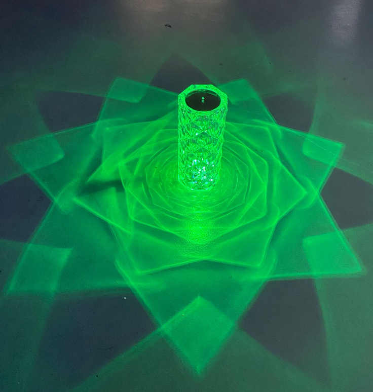 RGB Creative Rose Crystal, Lamp-Touch Control-Adjustable 16-Color