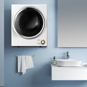 Electric Tumble Compact Laundry Dryer Stainless Steel Wall Mounted 1.5 cu. ft.