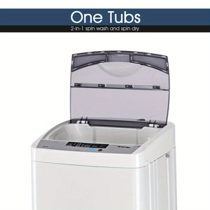 Portable Compact Washing Machine 1.34 Cu.ft Spin Pump 8 Water Level