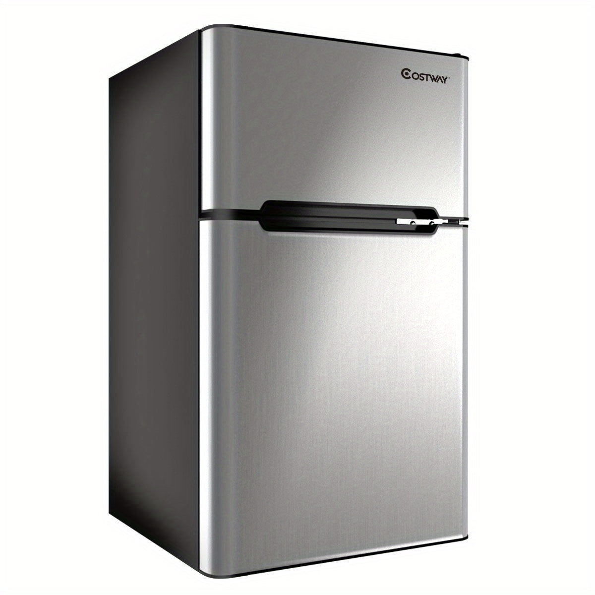 Maxmass Stainless Steel Refrigerator Small Freezer Cooler Fridge Compact 3.2 cu ft. Unit