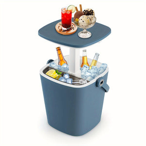 LIFEZEAL 4 Gallon Portable Cooler Bar Table w/ Handle Bottle Opener & Lift Top Lid