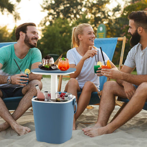 LIFEZEAL 4 Gallon Portable Cooler Bar Table w/ Handle Bottle Opener & Lift Top Lid