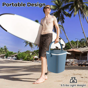 LIFEZEAL 4 Gallon Portable Cooler Bar Table w/ Handle Bottle Opener & Lift Top Lid