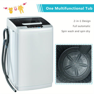 Lifezeal Portable Full-Automatic Laundry Washing Machine 8.8lbs Spin Washer Pump