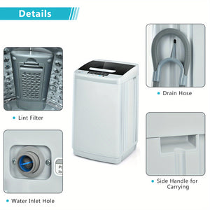 Lifezeal Portable Full-Automatic Laundry Washing Machine 8.8lbs Spin Washer Pump