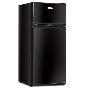 Double Doors 3.4 cu ft. Unit Compact Mini Refrigerator Freezer Black