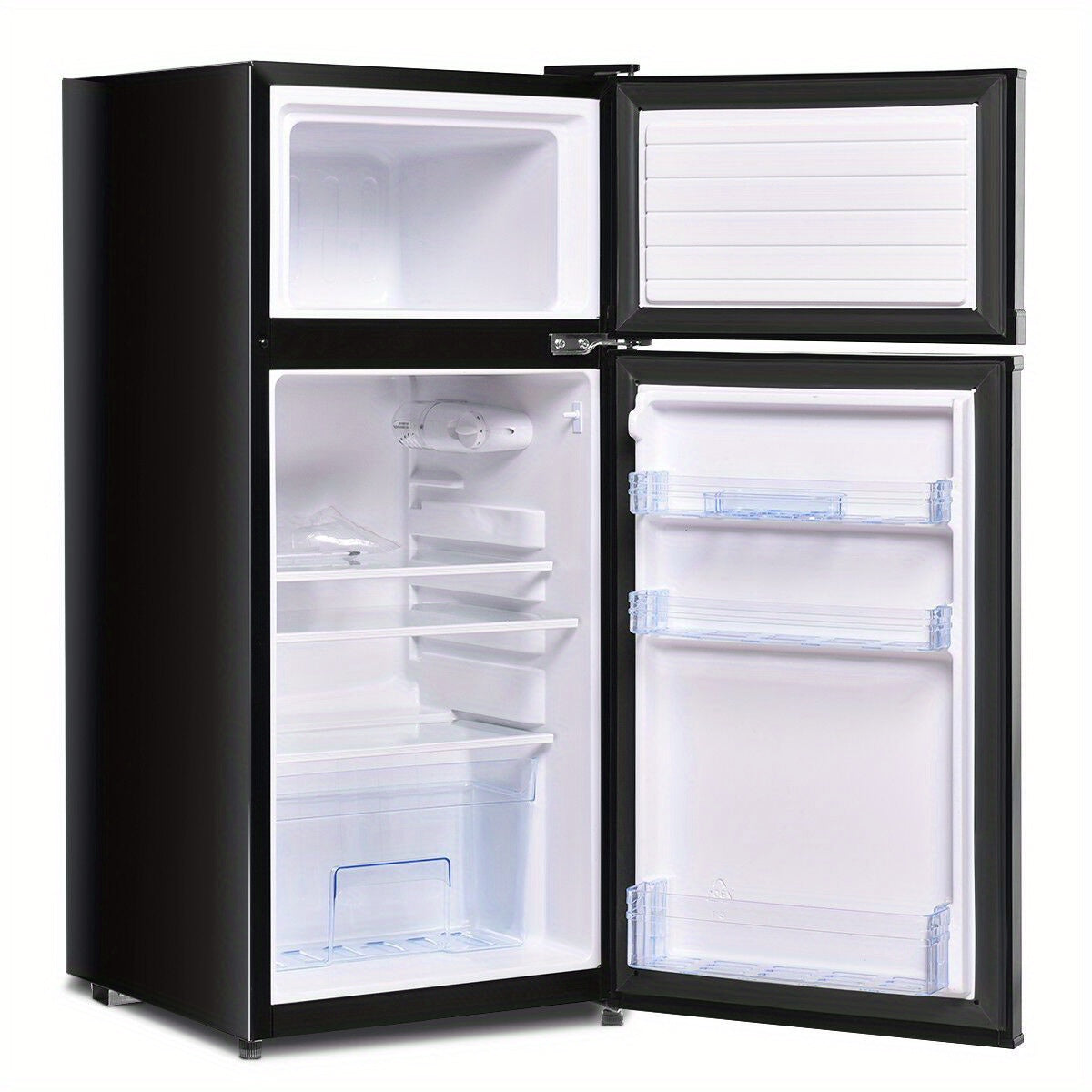 Double Doors 3.4 cu ft. Unit Compact Mini Refrigerator Freezer Black