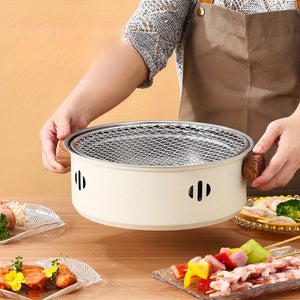 Smokeless Charcoal Grill - Portable Outdoor BBQ & Tea Cooking Stove, Perfect for Camping & Picnics Bbq Grill Outdoor Grilling Accessories For Outdoor Grill