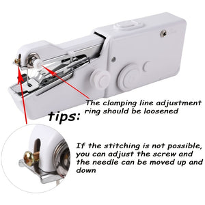 1pc Handheld Sewing Machine Mini Sewing Machines, Portable Sewing Machine Quick Handheld Stitch Tool For Fabric, Kids Cloth, Clothing (battery Not Included)