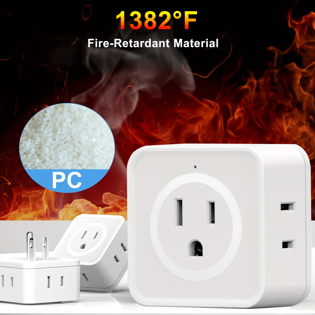 1pc Multi Plug Wall Adapter With 5 Outlets, NO Surge Protection, Outlet Extender Wall Charger For Cruise, Dorm, Travel, Home, Office