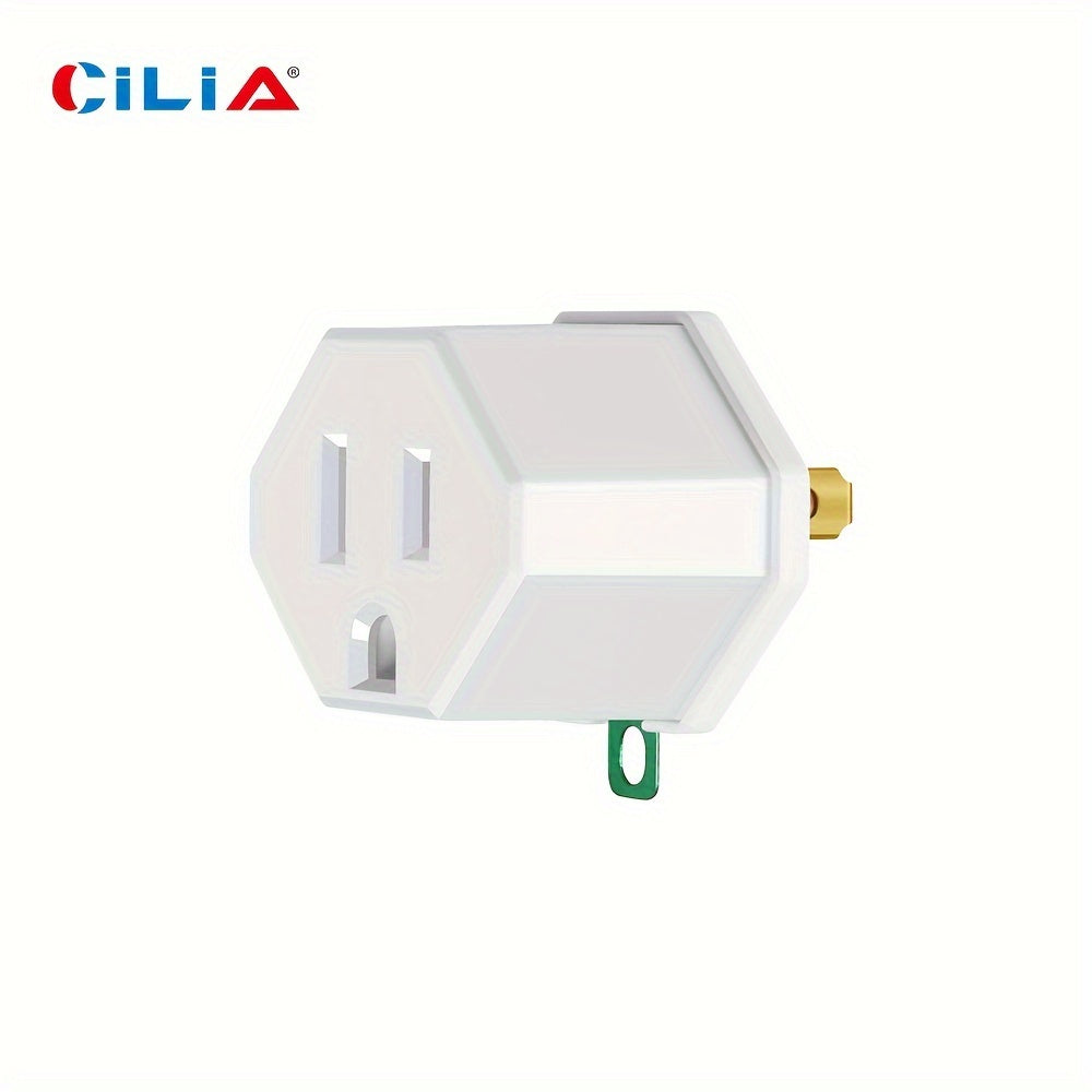 2/4pcs 3-Prong To 2-Prong Outlet Adapter - Portable &amp; Polarized 3 Pin To 2 Pin Grounding Converter Socket, Wall Outlet Plug Connector For Electrical, Household, Industrial, ETL Listed, White, 125V/15A