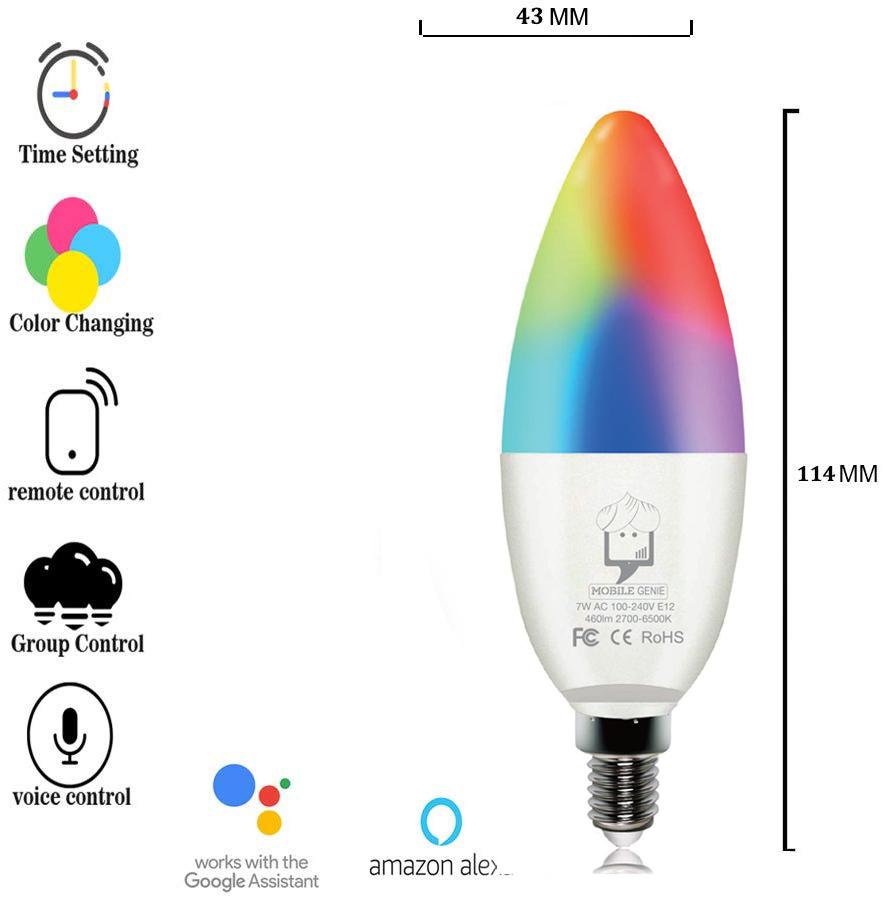 Genie Smart LED Candelabra Bulb E12 - Stereotech