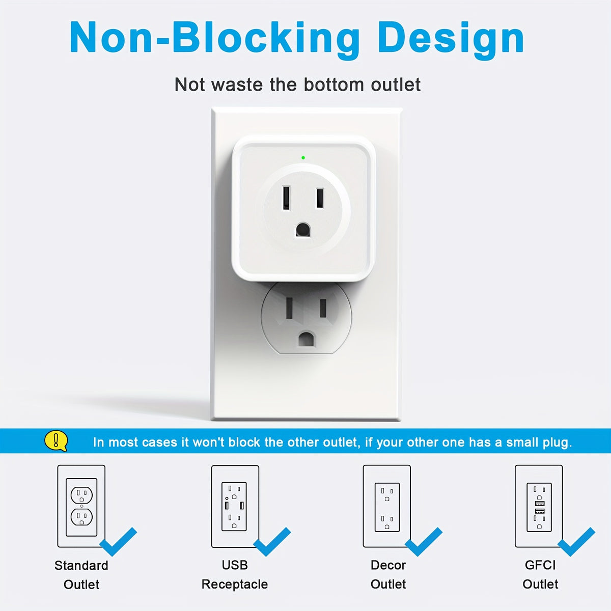 1pc Multi Plug Wall Adapter With 5 Outlets, NO Surge Protection, Outlet Extender Wall Charger For Cruise, Dorm, Travel, Home, Office
