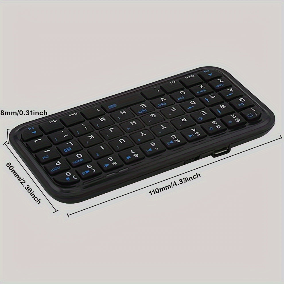 JOMAA Compact Wireless Keyboard - Slim, Rechargeable Wireless Music Keyboard with USB Charging Cable for Android &amp; Windows Devices