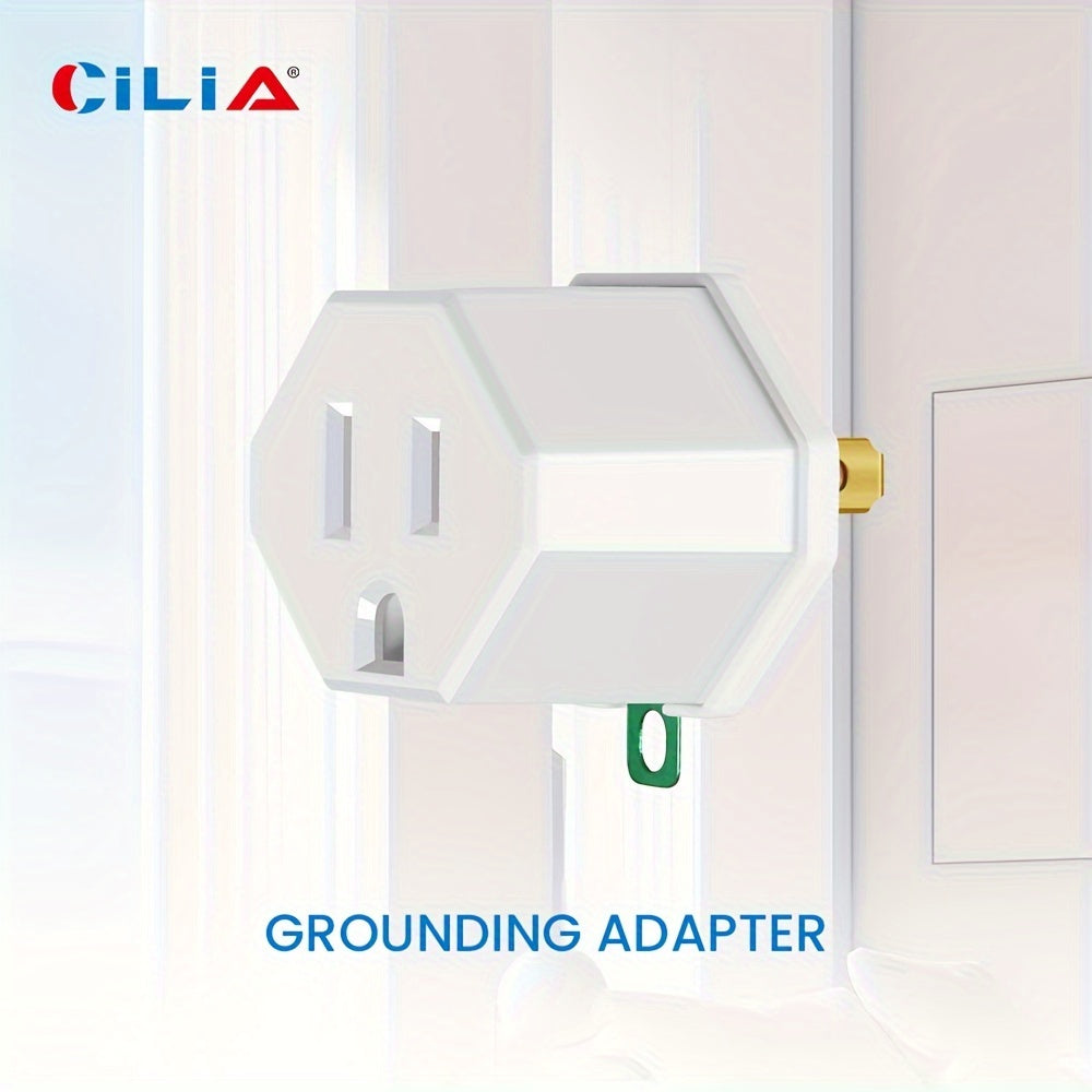 2/4pcs 3-Prong To 2-Prong Outlet Adapter - Portable &amp; Polarized 3 Pin To 2 Pin Grounding Converter Socket, Wall Outlet Plug Connector For Electrical, Household, Industrial, ETL Listed, White, 125V/15A