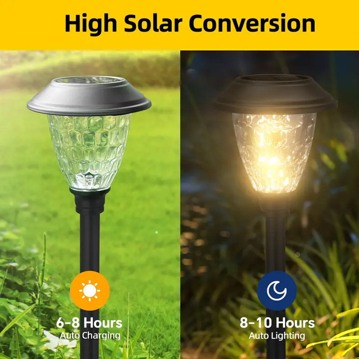6/12Pcs  Solar Pathway Lights Waterproof Dynamic Pattern Landscape