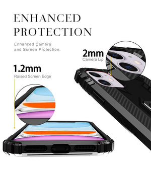 AMZER Sainik Case With 360° Magnetic Ring Holder for iPhone 12/iPhone