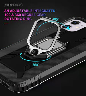 AMZER Sainik Case With 360° Magnetic Ring Holder for iPhone 12/iPhone