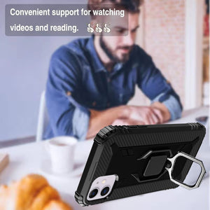 AMZER Sainik Case With 360° Magnetic Ring Holder for iPhone 12/iPhone