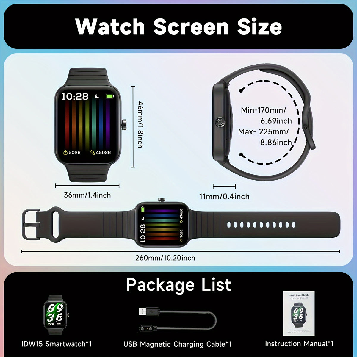 1 PC Smart Watch For Women Men, 1.8&quot; Fitness Tracker With Answer/Make Calls, 100 Sport Modes, Fitness Watch Compatible Android IPhone - Stereotech