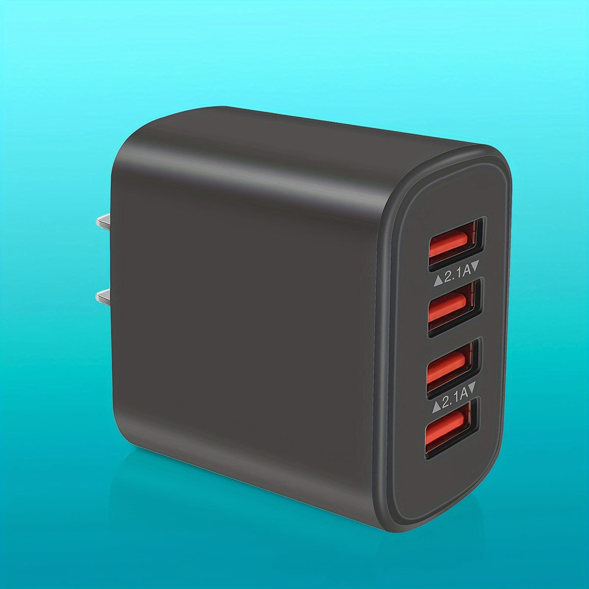 4-Port Fast Charging Cube - Wall Charger with Wide Compatibility for iPhone 14/13/12/11 Pro Max/10/SE/X/8 Plus and Samsung Galaxy S22/S21/S20 - Compact Power Block Charging Box Brick with Safe and Efficient Charging