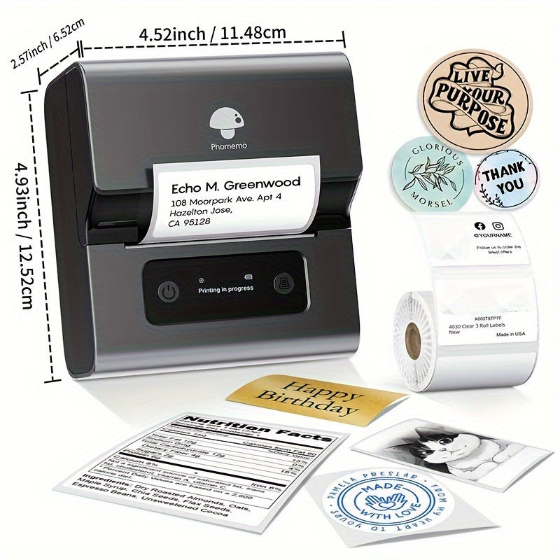 Phomemo M221 Wireless Label Printer - Versatile Barcode &amp; Logo Printing for Phones, PCs | Ideal for Home, Office, Retail, Small Businesses