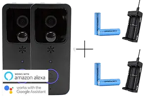 Door Ringer Intelligent Video Doorbell with Battery and Charger - Stereotech