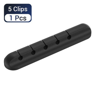 Cable Organizer Silicone USB Cable Winder Desktop Tidy Management Clips Cable Holder for Mouse Keyboard Headphone Wire Organizer