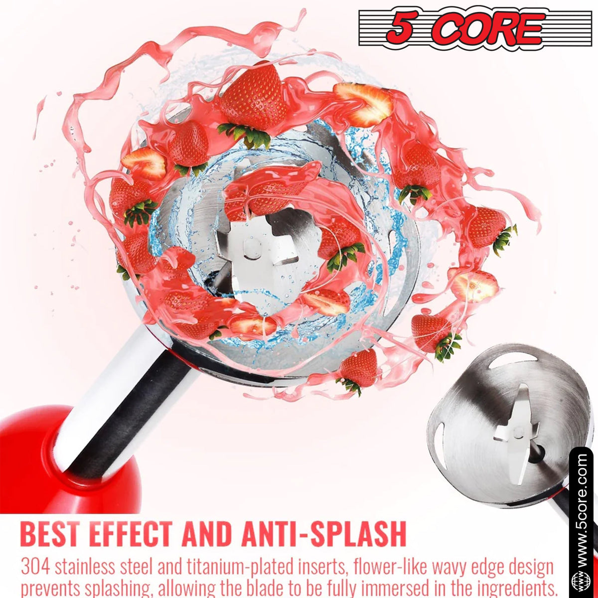 500W Electric 5Core Immersion Hand Blender - Stereotech