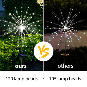 4PCS 120 LED Multi Color Outdoor Firework Solar Garden Decorative