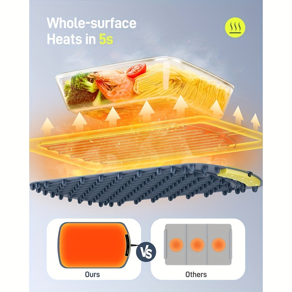 COLDFILL Electric Warming Tray - Foldable Food Warming Mat With 8 TEMP Setting, Full-surface Heat In 5s, 4 Hours Auto-off, Easy To Clean With Nano-Material, For Buffet, For Party, For Gathering