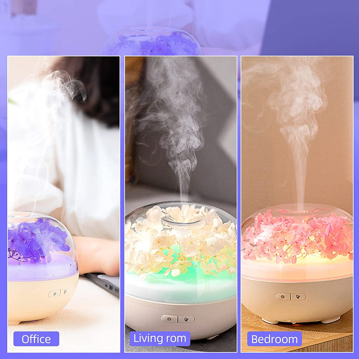 Eternal Flower aromatherapy ultrasonic essential oil diffuser - Stereotech