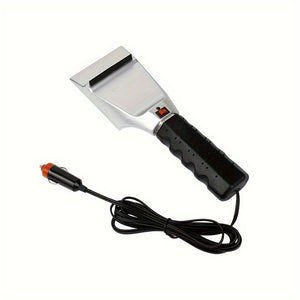 12V Heated Snow Shovel for Car with Plug-In Operation, Multi-Functional Winter Snow Removal Tool, ABS Construction, Safe for Vehicle Paint, Efficient Handheld Snow Brush