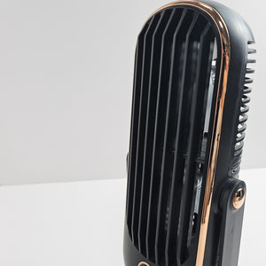 1pc USB Rechargeable Desktop Tower Fan with 5-Speed Adjustable Control, 1200mAh Lithium Battery, 720° Oscillating, Strong Wind Cooling Fan for Home, Office, and Travel