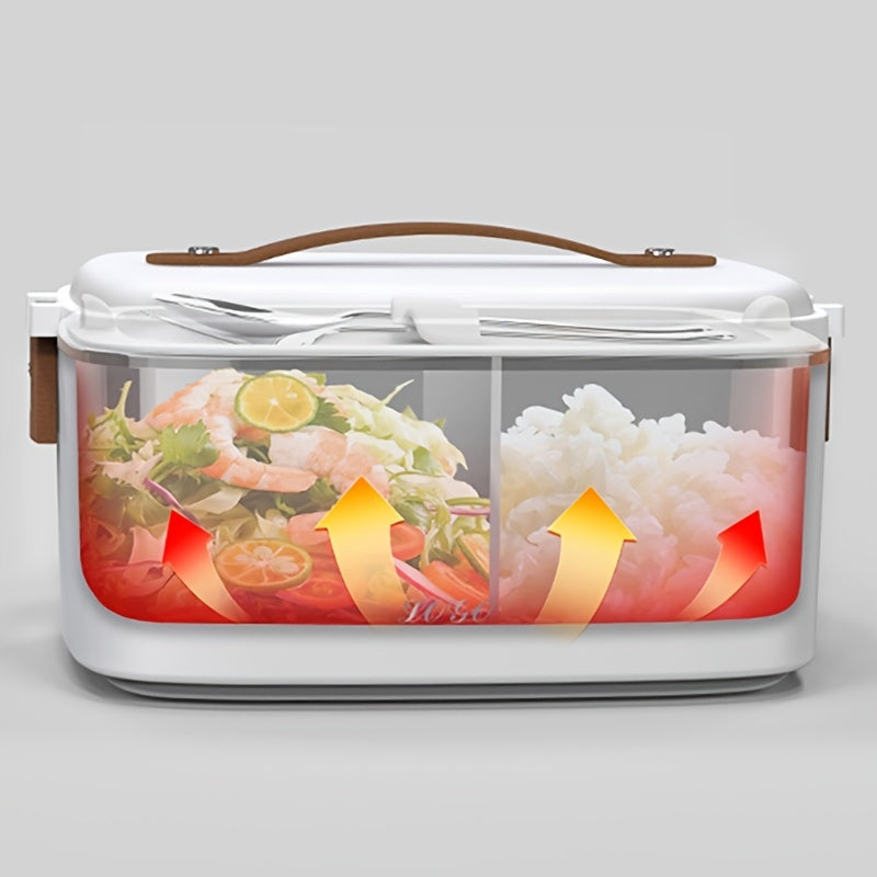 Portable Electric Lunch Box Food Heater for Car and Home Use - 60.87oz Capacity, 2-in-1 Design, Convenient and Efficient